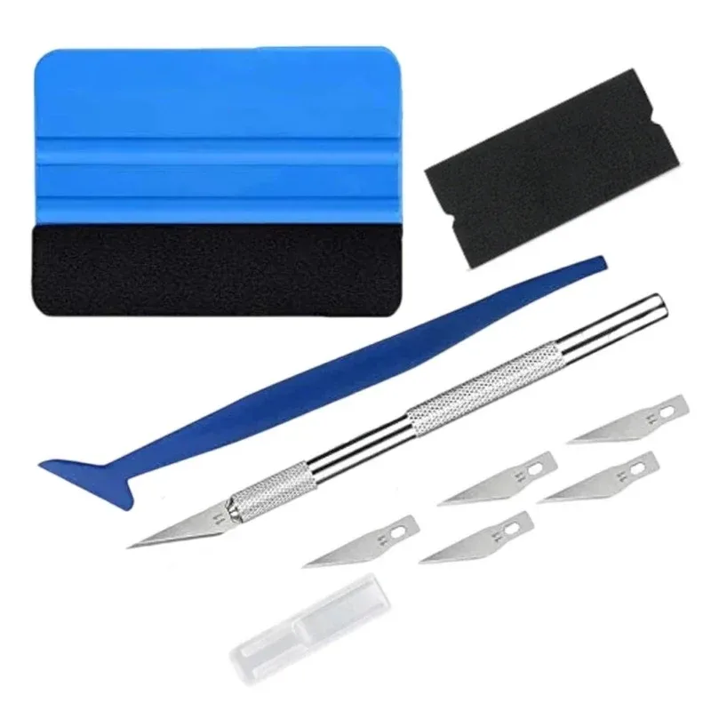 Kit de Ferramentas para Aplicação de Vinil Automotivo: Espátulas, Raspadores e Ferramentas de Precisão para Películas e Insulfilm