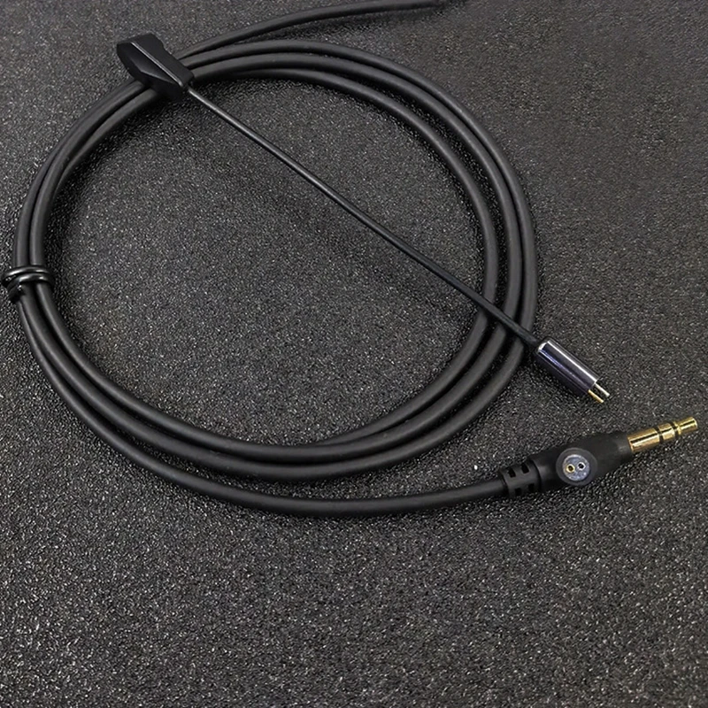 Cable de Audio con micrófono desmontable, conector USB de 2 metros a 3,5mm, Cable trenzado de nailon de repuesto para auriculares de juegos