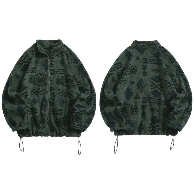 

Женская куртка CYL с этническим принтом, на молнии, с карманами, из мягкого флиса, с микро-плюшевым наполнителем
