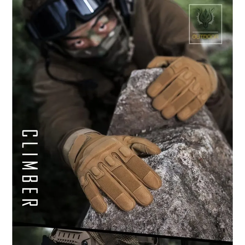 قفازات شتوية ذات غلاف مطاطي للرجال - قفازات تكتيكية سميكة ودافئة، شاشة لمس لجميع الأصابع، مثالية لقفازات ركوب الخيل في الهواء الطلق #1