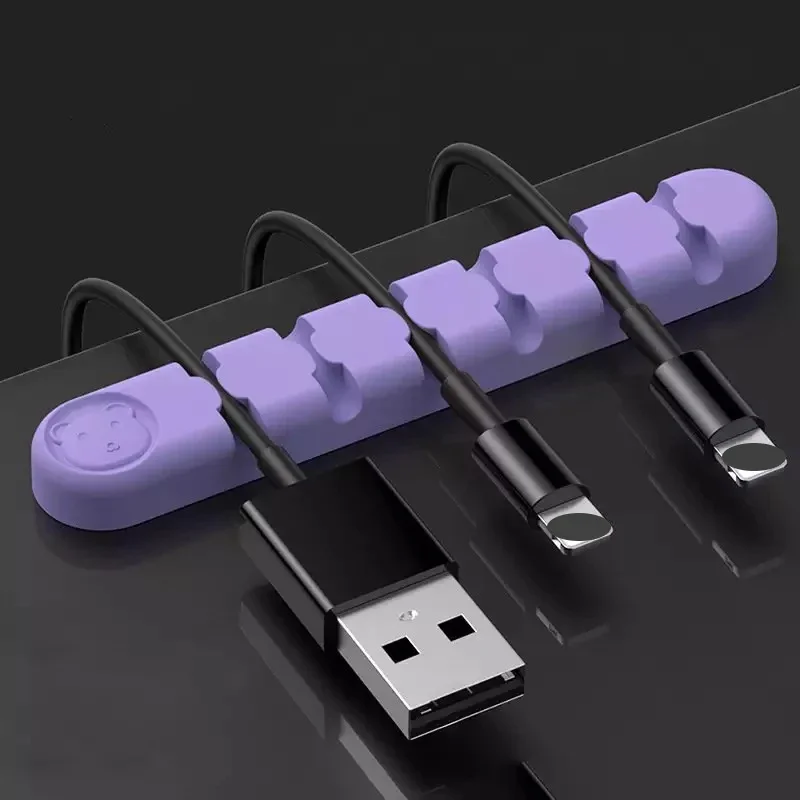 Organizadores cabo bonito com clipes, Desktop Cord Management, escritório e casa, 1 PC
