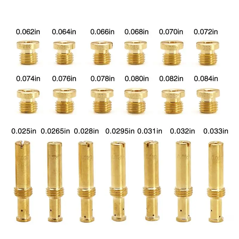 19Pcs Main Jets Intermediate Jets Assortment Kits Fit For S&S Cycle Super B E G Carbs Carburetor
