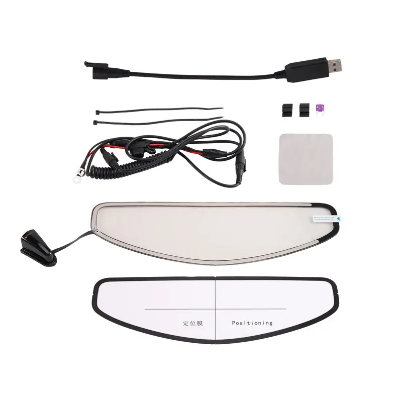 Anti-Fog Visor For Winter Motorcycle Electric Heating Film For Helmet 265X88mm Ultra Clear Lenses Patch Film