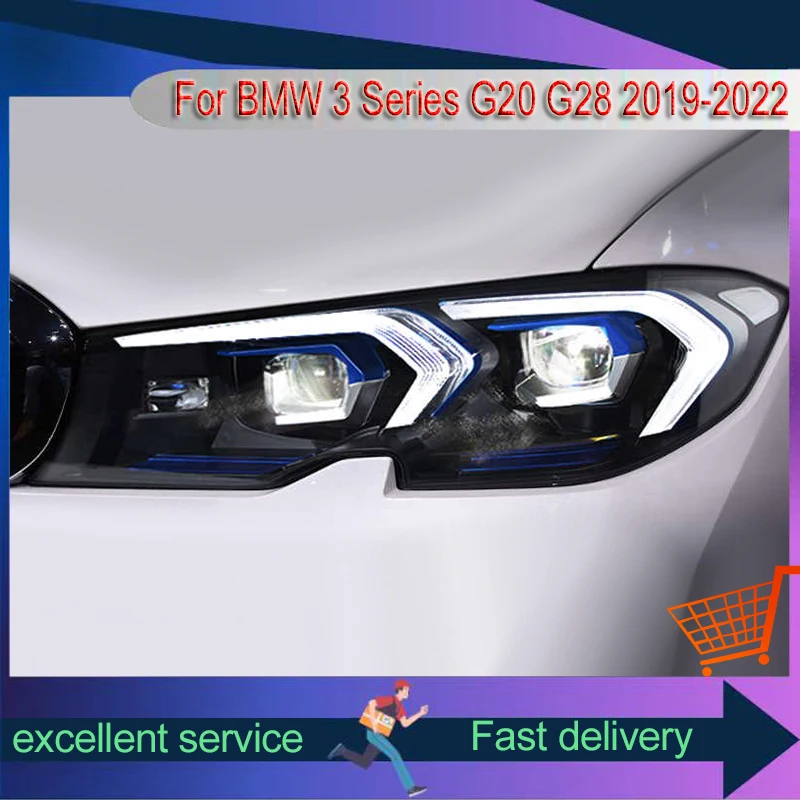 Auto Headlights For BMW 3 Series G20 G28 2019-2022 Xenon Front Lamp LED Bulbs Upgrade Head Light Projector Lens Car Accessories