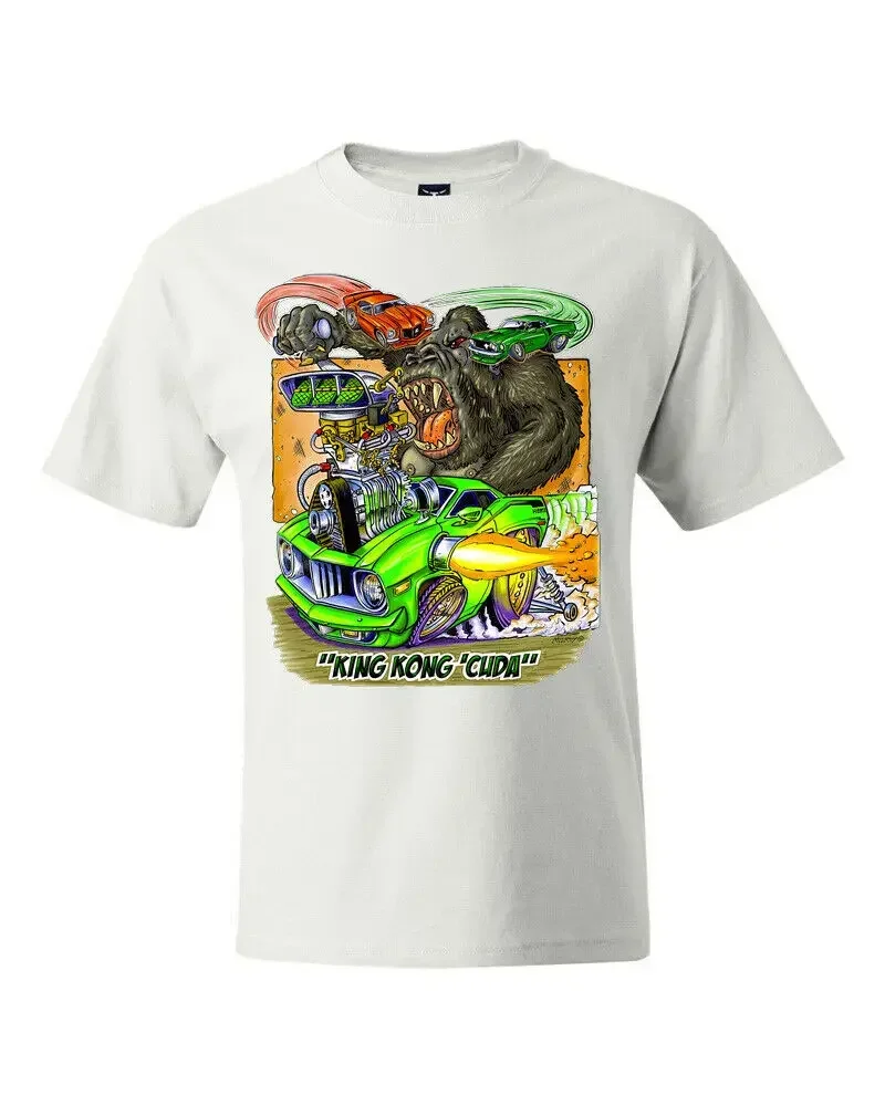 Mopar Plymouth Barracuda King Kong 'Cuda T-Shirt Rat Fink Art---Brand New--