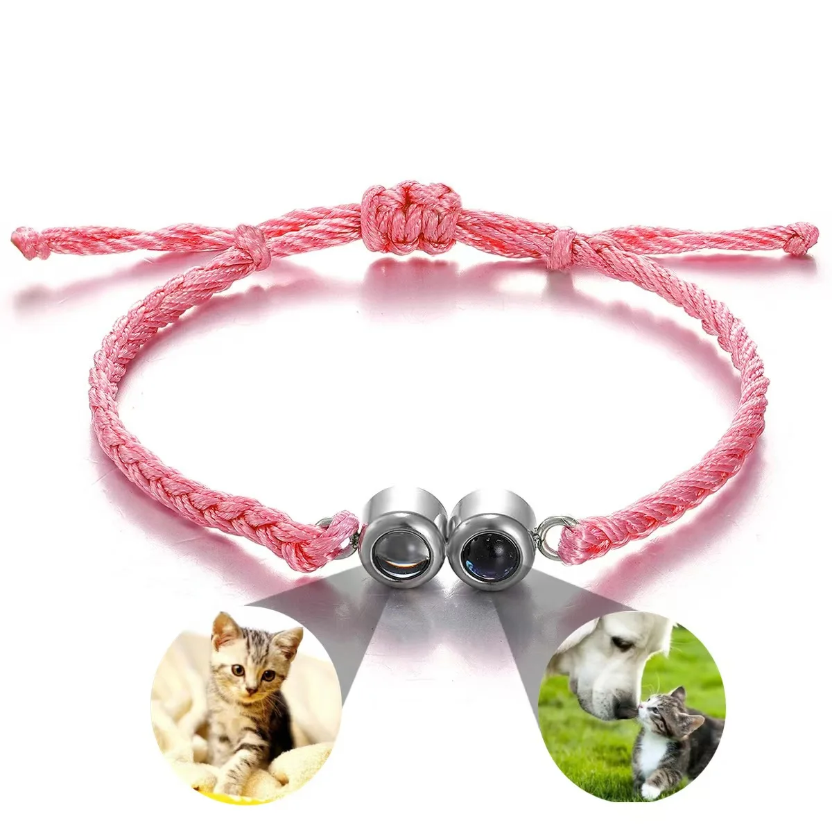 Customized Color Photo Handwoven Bracelet Couple Bracelet Men's and Women's Jewelry Perfect Birthday Gift Personalized Unique Picture Surprise - view 3