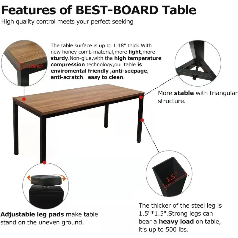 Computerbureau/Eettafel, Bureau Stevig Schrijfwerkstation Voor Thuiskantoor Moderne Eenvoudige Stevige Laptop