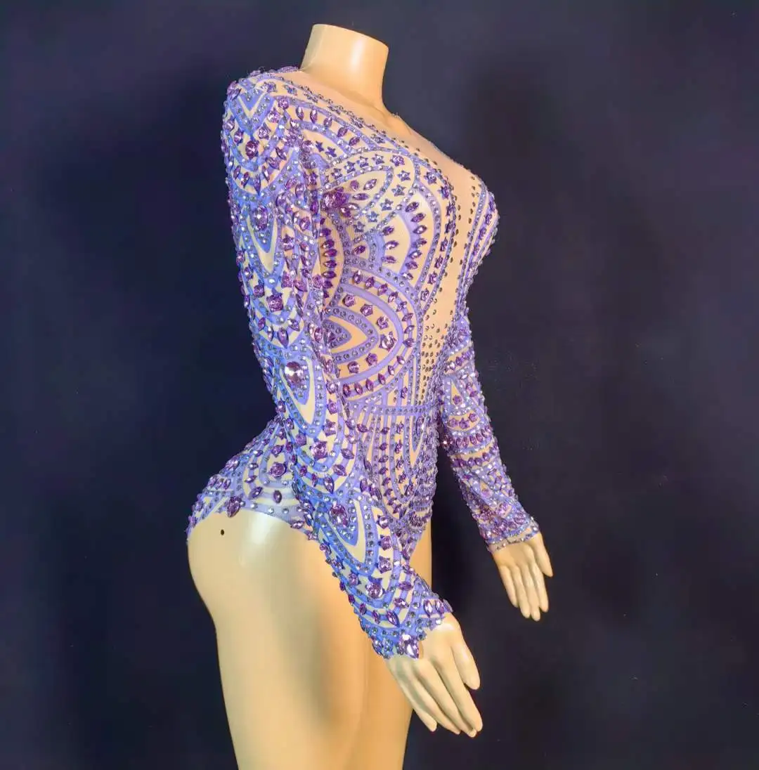 Graduation Celebrating Women Sparkly Nightclub Party Goddess Photoshoot Props Dance Rhinestone Bodysuits