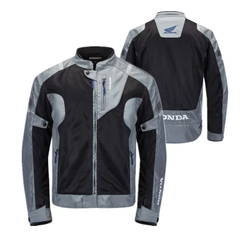 

Honda Motorcycle Jacket with CE Body Armor Off-road Racing Motorbike Jacket Men Women Wear-resistant Moto Clothing Four Seasons