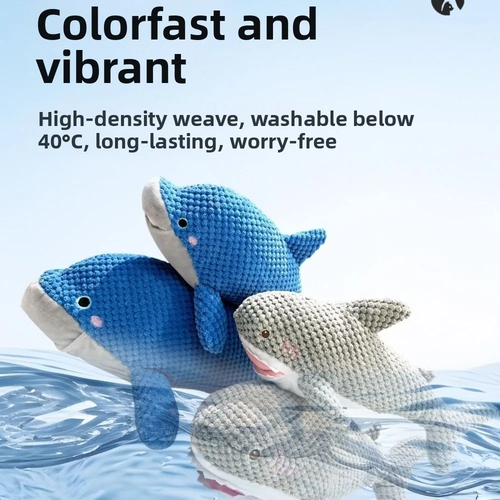 

Durable Dolphin Squeaky Dog Speak Up Bite-resistant Pet Squeeze Sound Animal Shape Cartoon Pet Chew Gift