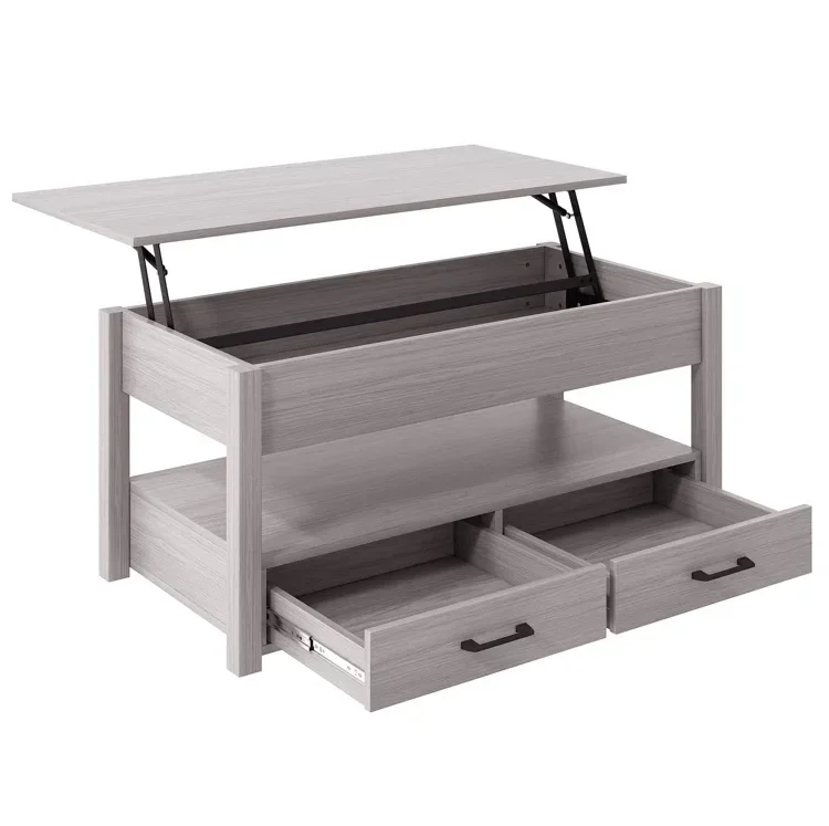 

Lift-top Ergonomic Design Coffee Table Living Room Center Table Multi-Use Water-Resistant Table with Hidden Compartment