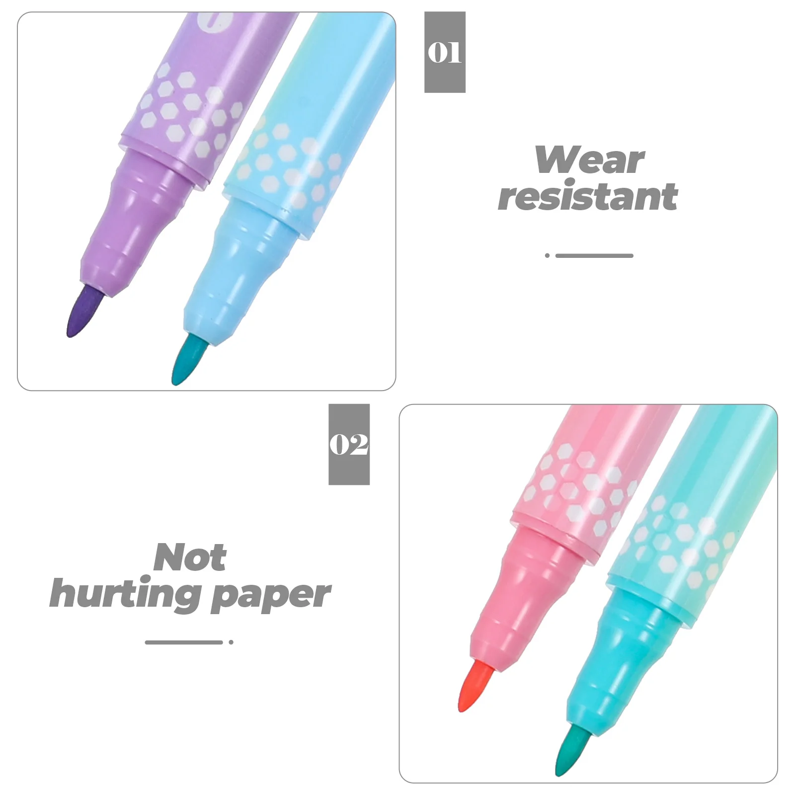 

6 Color Tips Highlighters Plastic Portable Portable Highlighters Pocket Size School Supplies Kids Gifts Writing Tools