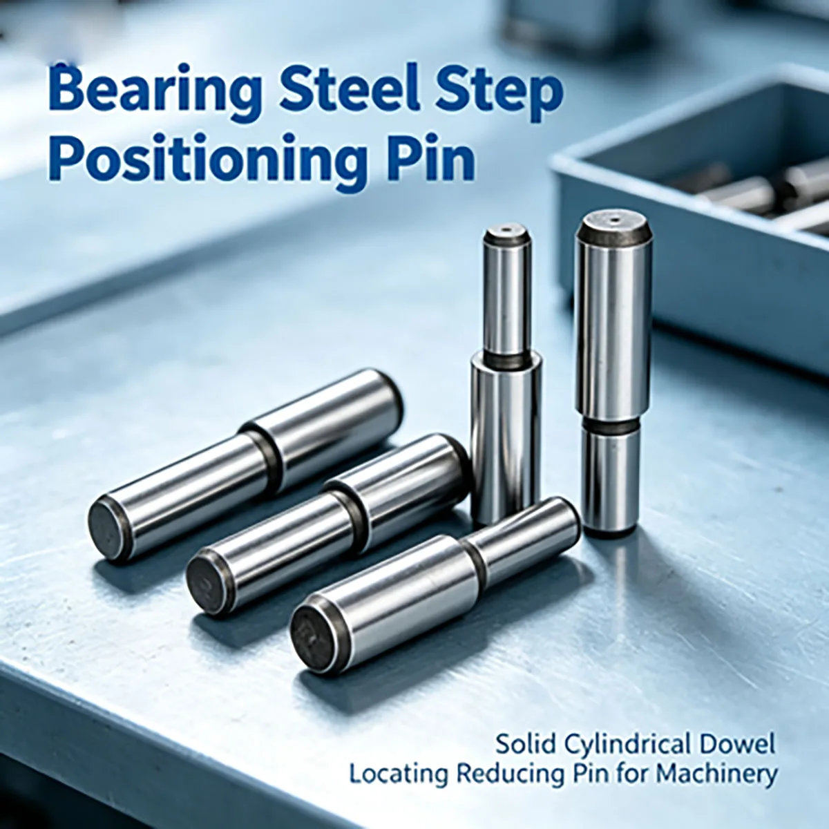 Bearing Steel Step Positioning Pin, Solid Cylindrical Dowel Locating Reducing Pin for Machinery