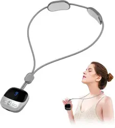 Electric Neck Massager Ems Micro-Current Cervical Spine Massager Portable Muscle Stimulator Rechargeable Massage Machine