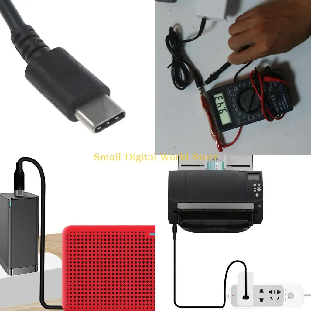 77UB USB C/Type C PD to 12V 5.5x2.1mm Power Supply Cable for Wifi Router Modem Speaker CCTV Camera Laptop LED Light Fan