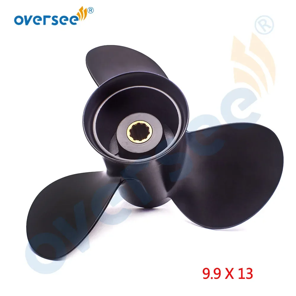 Aluminum Propeller 346-64104-5 For Nissan Tohatsu 25-30 HP Outboards 9.9 X 13 10 tooth spline