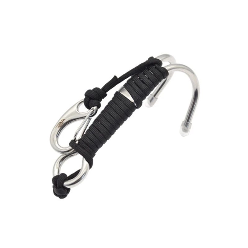 KEEP DIVING Scuba Diving Double Dual gancio per Drift Reef in acciaio inossidabile con gancio per linea e clip per immersione in corrente subacquea