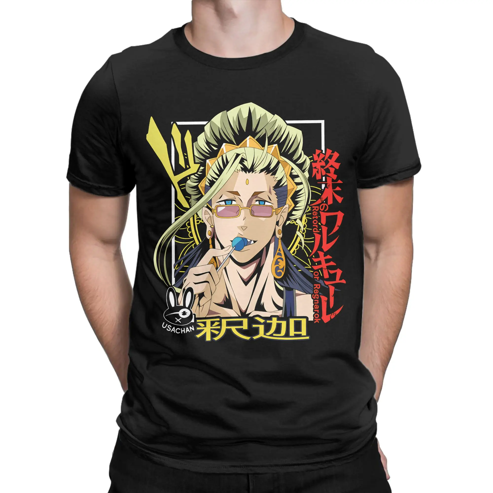 Record Of Ragnarok  Buddha T Shirts Men's  Pure Cotton Vintage T-Shirt Crew Neck  Tees Short Sleeve Clothing Plus Size