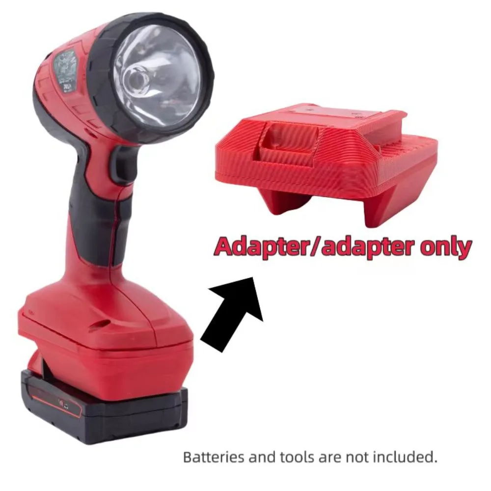 for Milwaukee M18  Li-ion  Battery Converter Adapter Convert to  for SKIL Nickel Electric Lighting Flashlight Tool