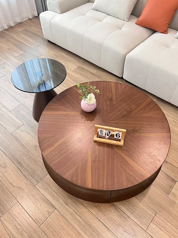 The coffee table is simple and modern, minimalist, high-grade and luxurious, and the TV cabinet is artistic and Italian.