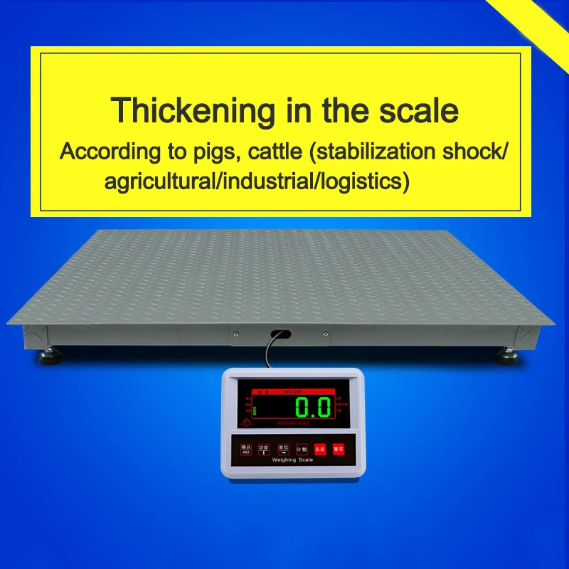 0.75x0.75M 2T Industrial Digital Floor Scale High Precision Electronic Weighbridge for Livestock Commercial Weighing