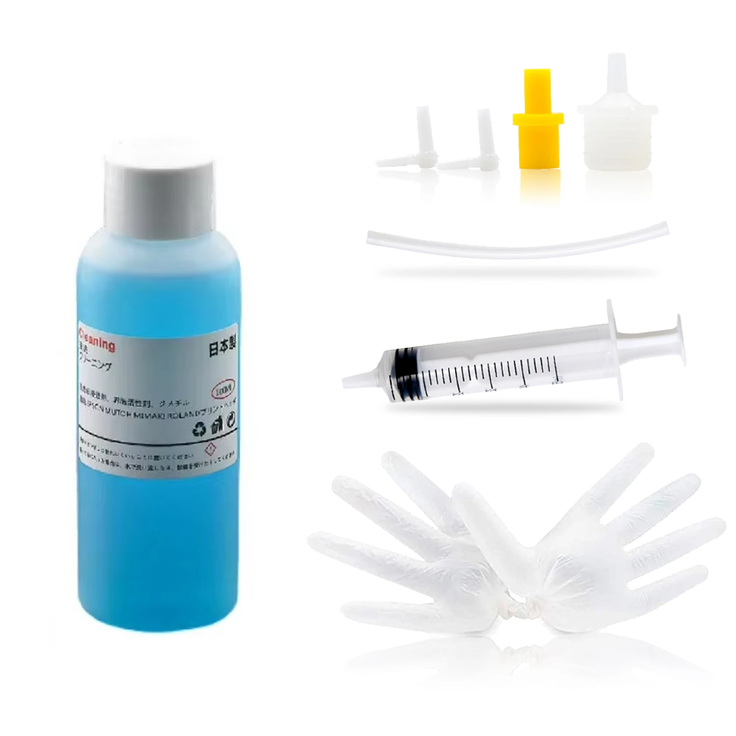 

100ML Quality Printer Cleaning Fluid Print Head Cleaning Fluid for Inkjet Printers With Cleaning Tools Kits For Canon/HP/Epson