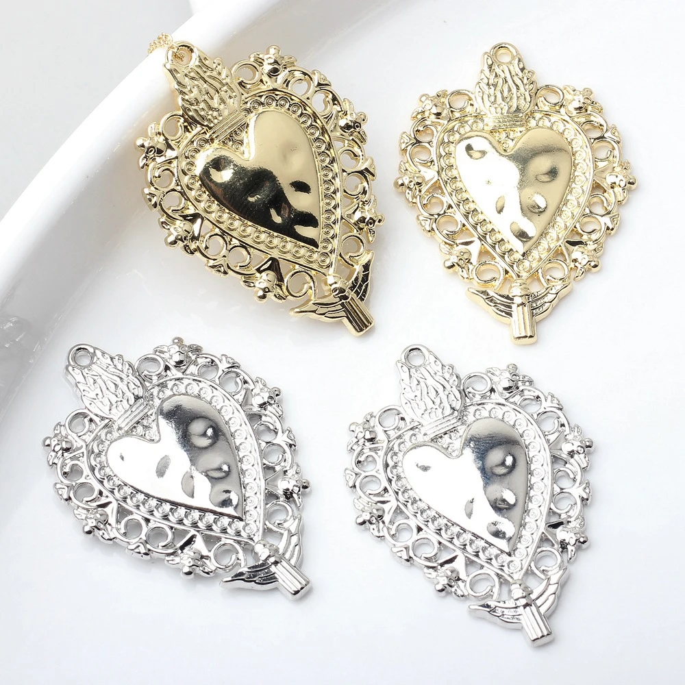 

10 шт., простые милые сердечки, кулон, аксессуары для изготовления ювелирных изделий, серьги ручной работы, ожерелье, браслет, украшения, ремесло, мода