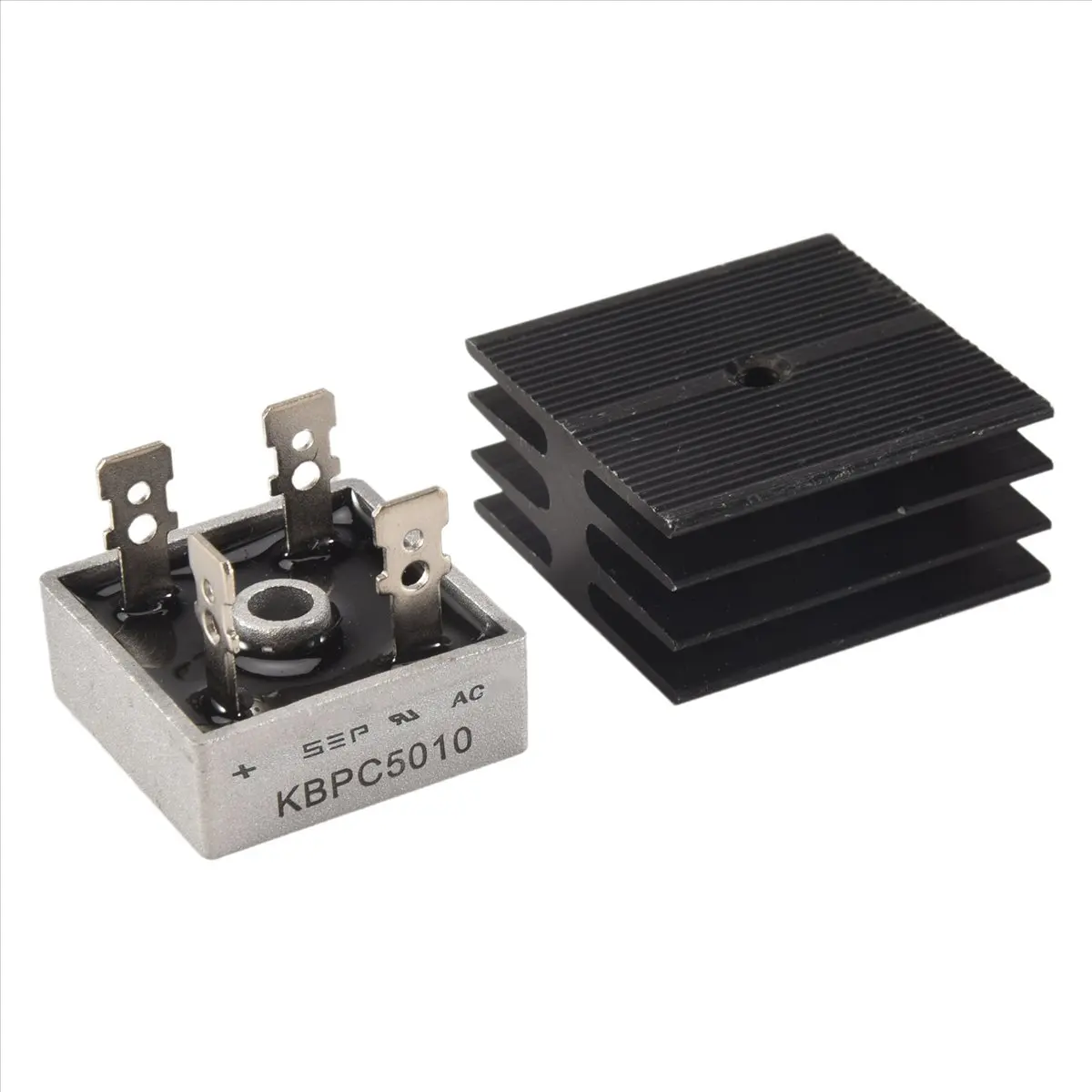 ✼50A 1000V Metal Case Bridge Rectifier with Heatsink