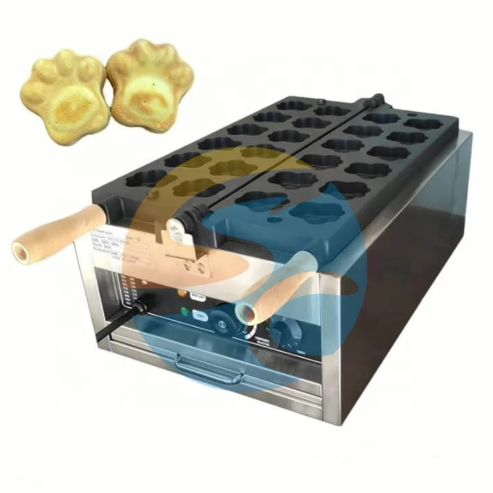 Electric Crispy Waffle Baker Machine Factory Price Cat Paw Waffle Machine Commercial Bear Paw Shape Muffin Waffle Maker