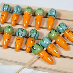 Ceramic [Carrot] Beaded DIY Handmade Jewelry Necklace Bracelet Accessories