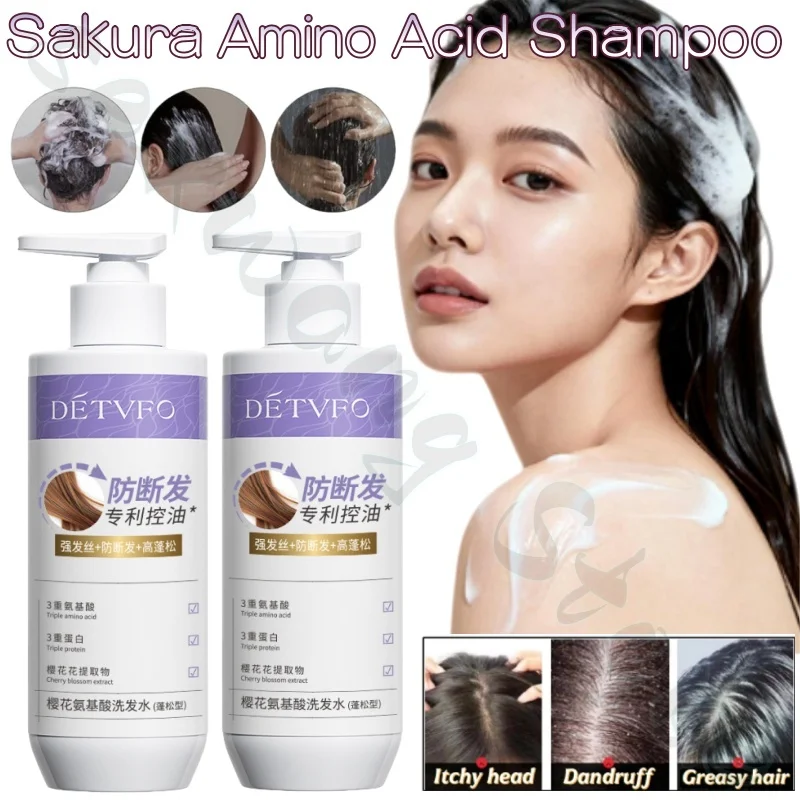 

Sakura Amino Acid Shampoo is refreshing, fluffy and has a long-lasting fragrance, soothes hair follicles and balances oil.