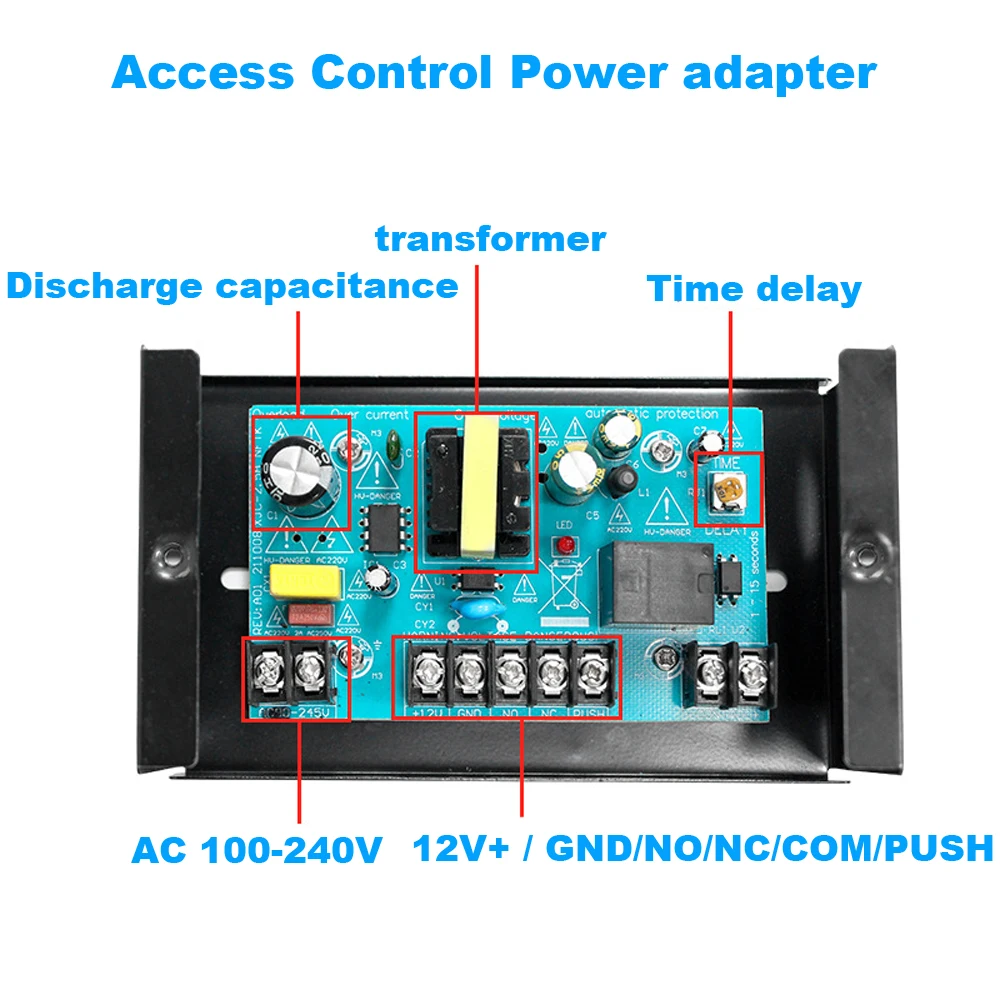DC 12V 5A Tür Access Control system Schalter Netzteil Adapter Convertor System Maschine AC100 ~ 240V