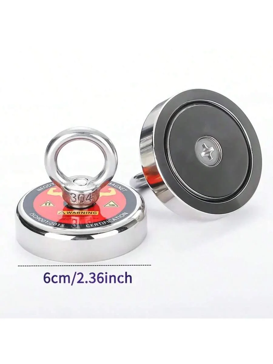 1 X 60mm, 242.5 pounds ( 110kg ) Rare Earth Neodymium Magnet, suitable for river and magnetic fishing,