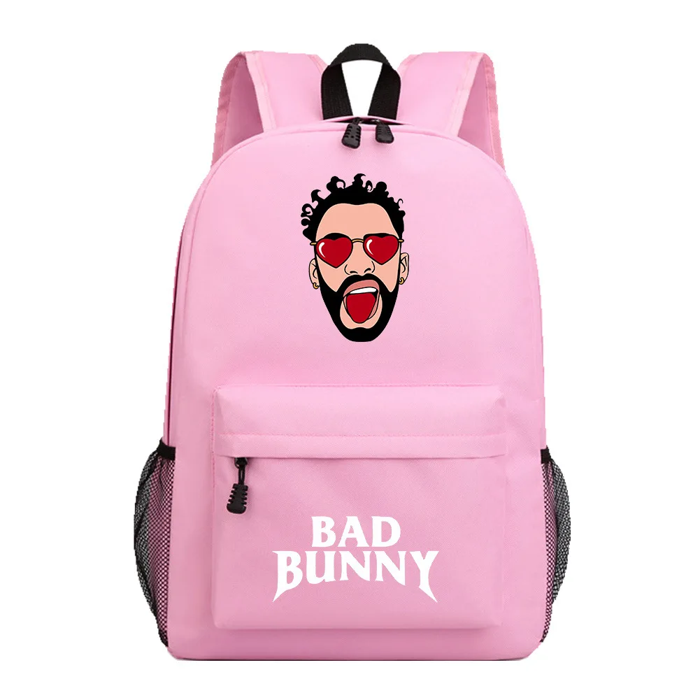 Harajuku Novelty Cool bad bunny Notebook Backpacks pupil School Bags Print Oxford Waterproof Boys/Girls Laptop Backpacks