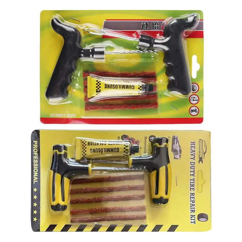 1Set High Quality Car Tire Repair Tool Tire Repair Kit Studding Tool Set Auto Bike Tubeless Tire Tyre Puncture Plug Garage Tools