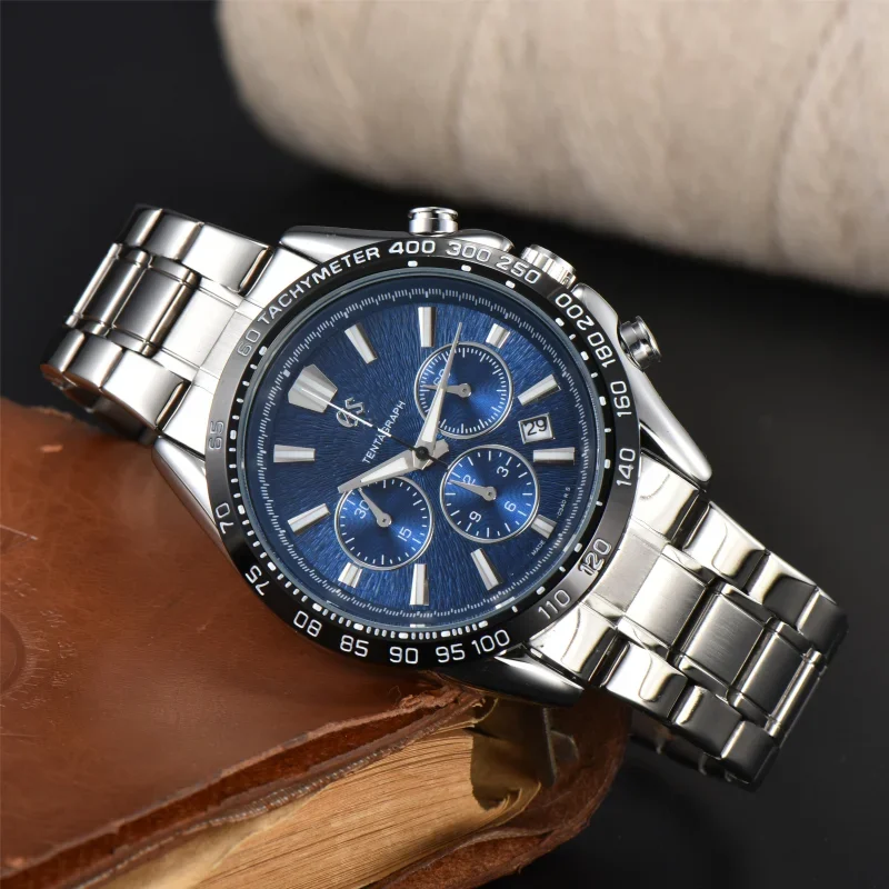 New  Watch for Men Luxury Brand Grand---Seiko SLGC001G Tentagraph Evolution 9 Collection Steel Strap Chronograph