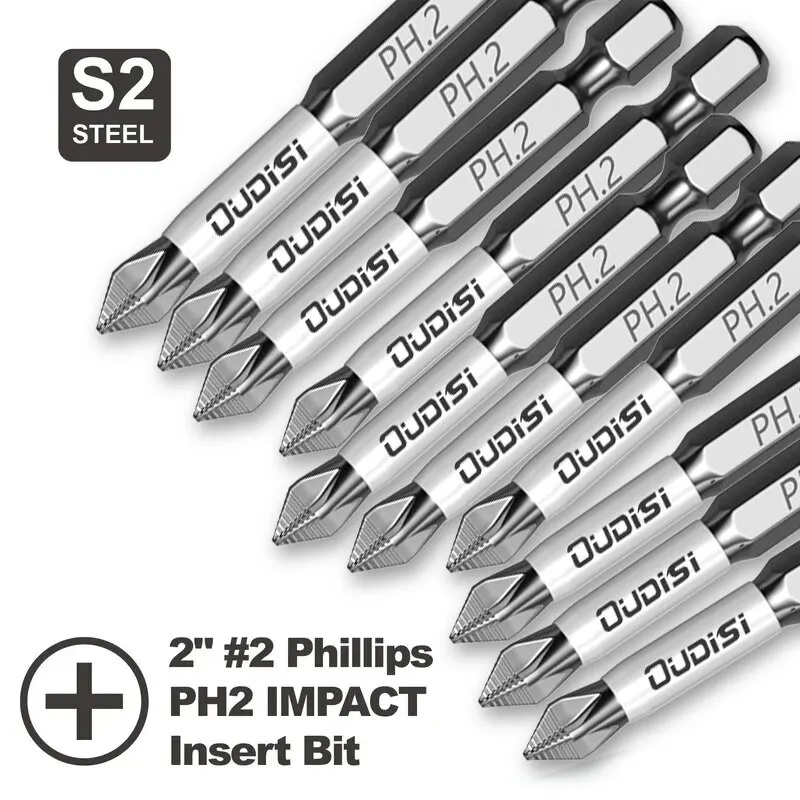 50mm/2Inch Phillips PH2 Impact Screwdriver Bit - Perfect for Plastic, Wood, and Metal Projects!