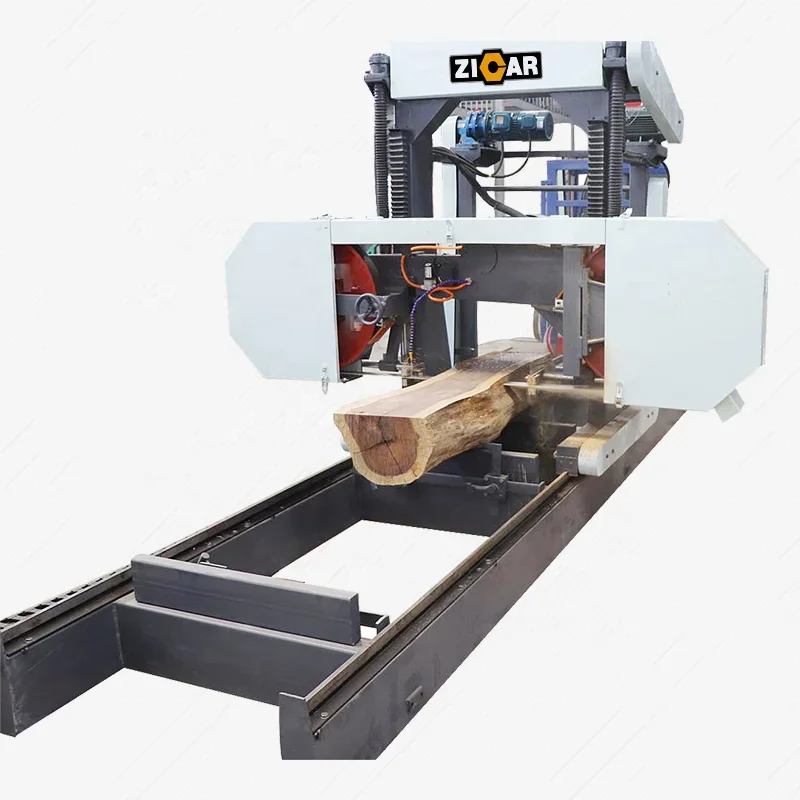 ZICAR Industrial Big Woodworking Bench Band Saw For Timber Log Wood Cutting Band Saw Mill Horizontal