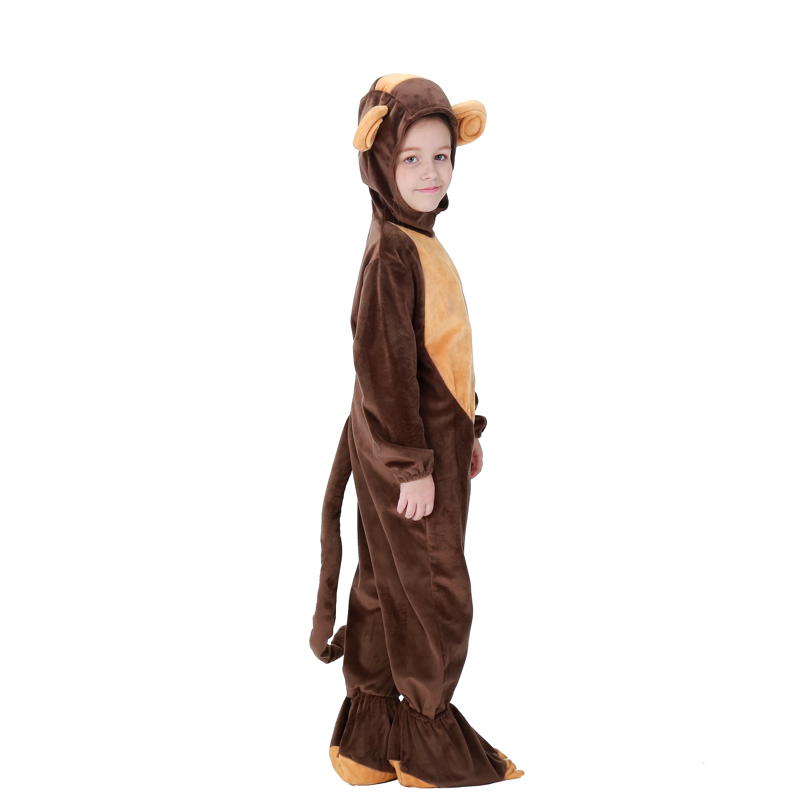 Animal Jumpsuit For Kids Carnival Party Mascot Monkey Cosplay Costume