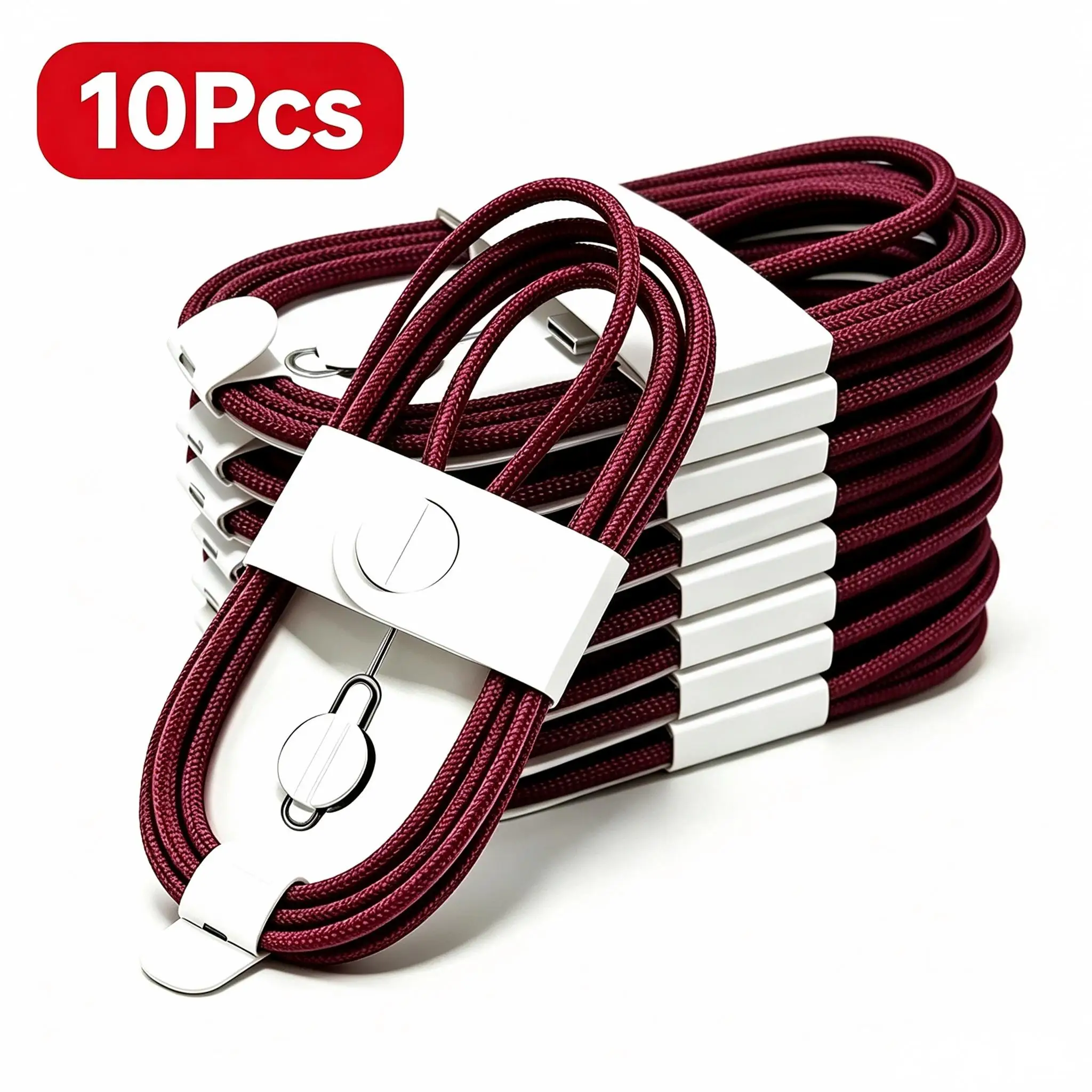10PCS USB-C Cable For iPhone 18 17 16 15 Pro Max PD 60W Fast Charging For Huawei Xiaomi Samsung Type C Weaving Cable Accessories