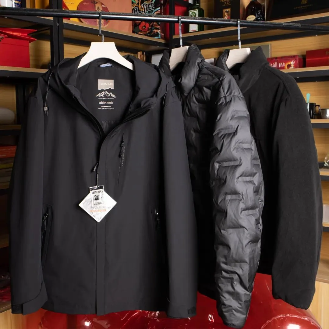 Polar Kältebeständig 90er Weiße Gänsedaunen Abnehmbares Innen-T-Shirt-In-One Winter Herren Daunenjacke Outdoor Casual Sle