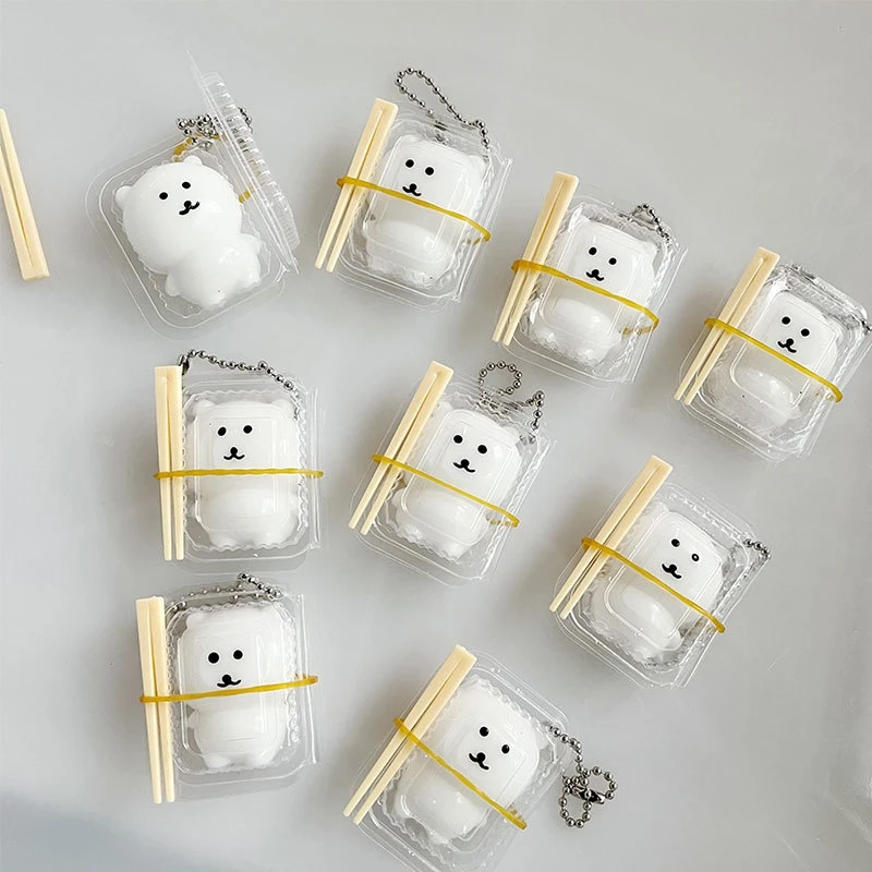 Lunch Box Squishy JOKE Bear Kawaii Squishy Toys Bag Cute KEY Pendant Pinching Squeezeing Decompression Toy Party Birthday Gifts view 5