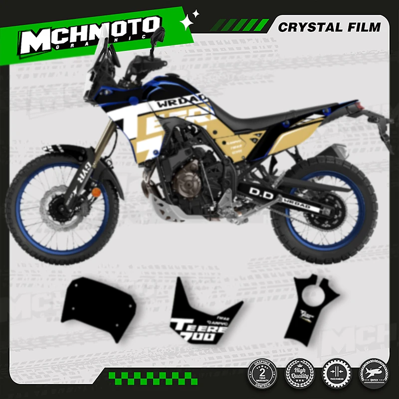 MCHMFG MOTOR motocykl grafika tło naklejka zestaw naklejek samoprzylepnych dla YAMAHA TENERE 700 2018-2023