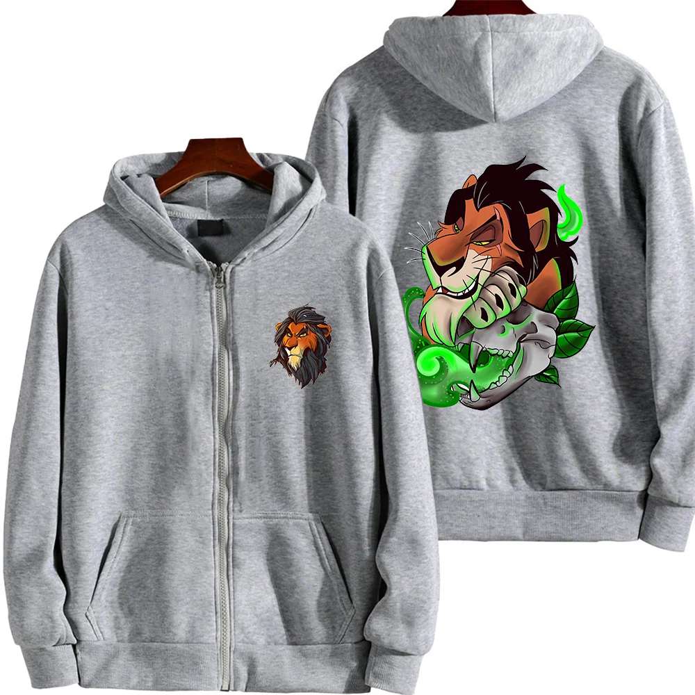 Disney The Lion King Printed Hoodies Scar Lion King Street Sports and Leisure Student Couple Hoodies