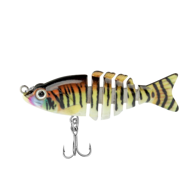 CIBO 1 Stück Mini-Multisegment-Fischköder, bionischer Hartköder, 6 cm/5 g, geeignet für das Angeln von Forellen, Barsch und Wels in Salzwasser und Süßwasser