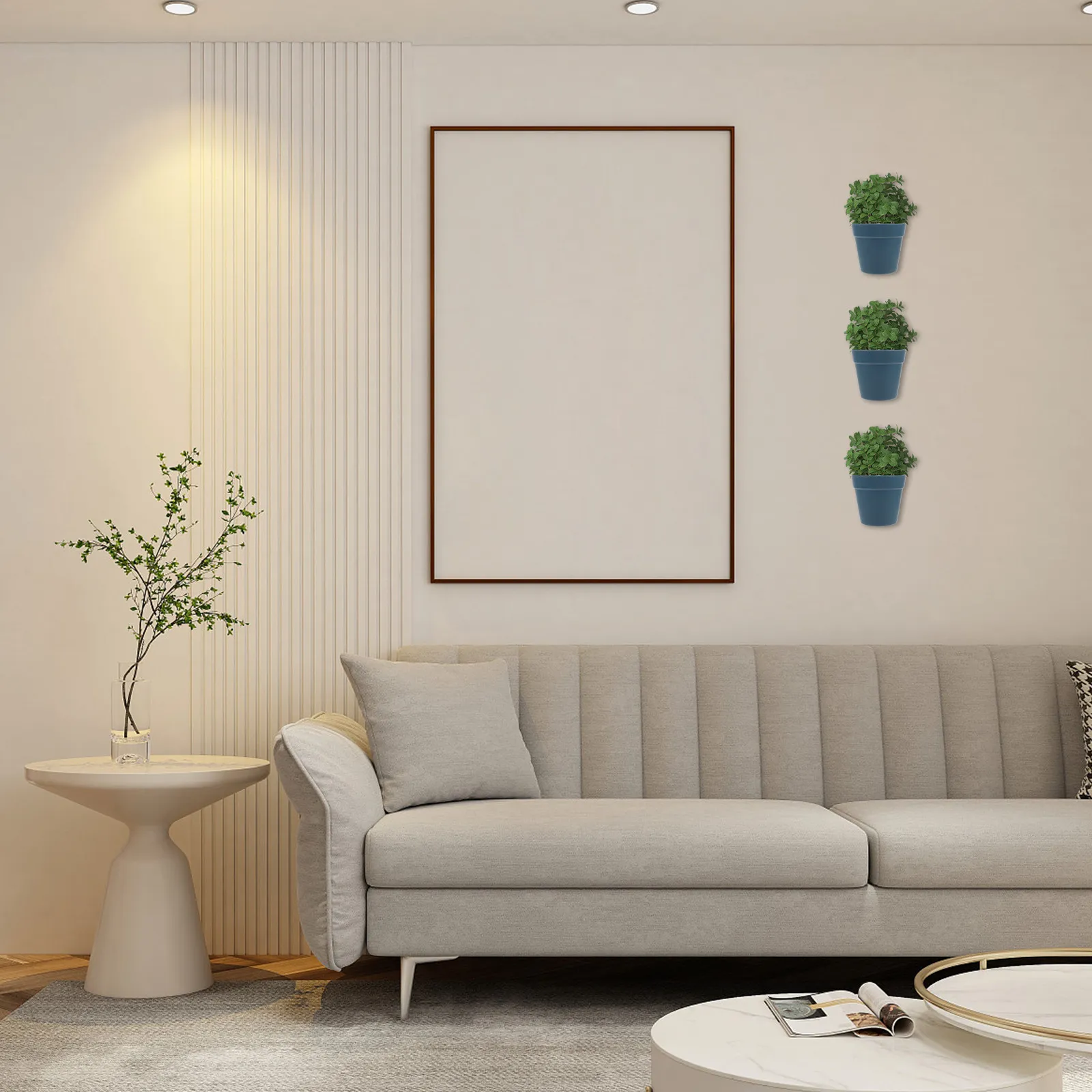 

Набор из 3 креативных полукруглых настенных кашпо для цветов, декоративные подвесные горшки для бизнес-подарков, офисных украшений, домашнего декора, вертикальные