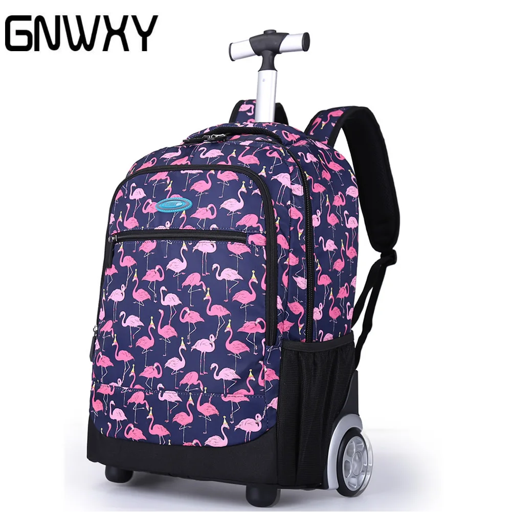 

Fashion Travel Business Boarding Bags Large Capacity Trolley Bag Cartoon Pattern Students Rolling Luggage Trolley School Bag