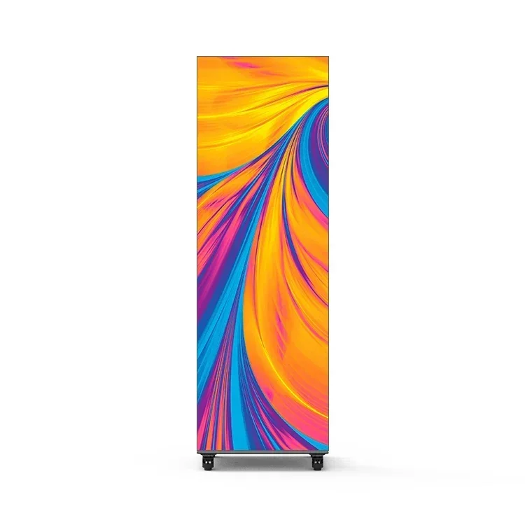 HUSHIDA New Design Floor Standing Software Control Led Poster Screen Light Digital Signage P2 Poster Led Display Screen