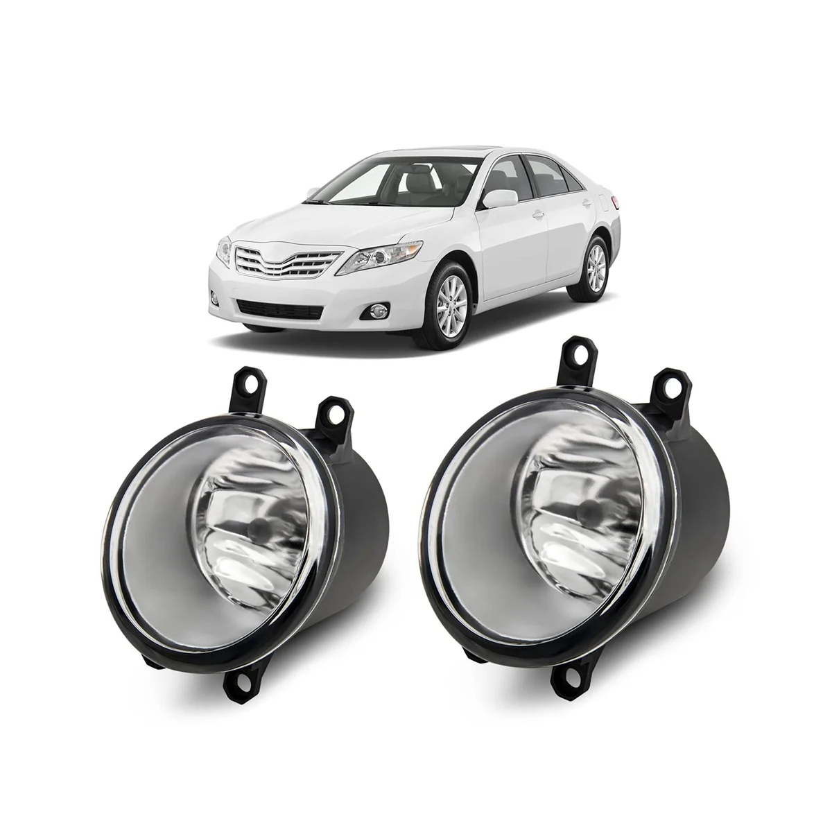 Car Front Left Right Bumper Fog Lights Foglight with Bulb for Toyota Camry Corolla RAV4 2006-2012 for Lexus