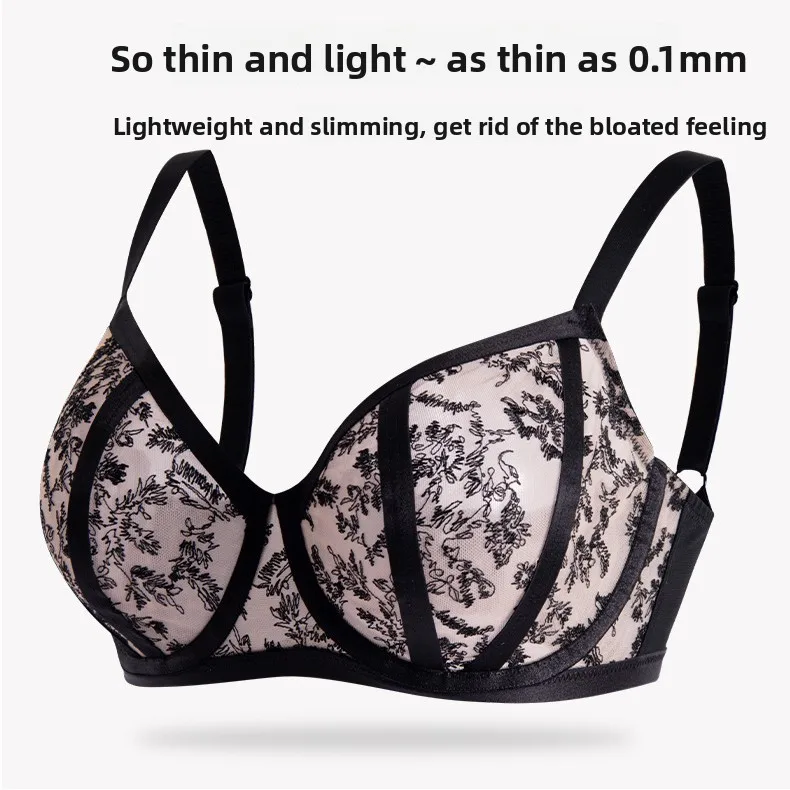 بالإضافة إلى حجم دفع ما يصل الصدرية منع ترهل رفع الدانتيل Underwire كأس كامل حمالة صدر ولباس داخلي مجموعة - أقصى دعم، DD + كأس الملابس الداخلية #3